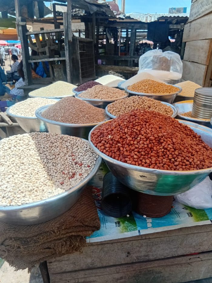 Grains and legumes on display